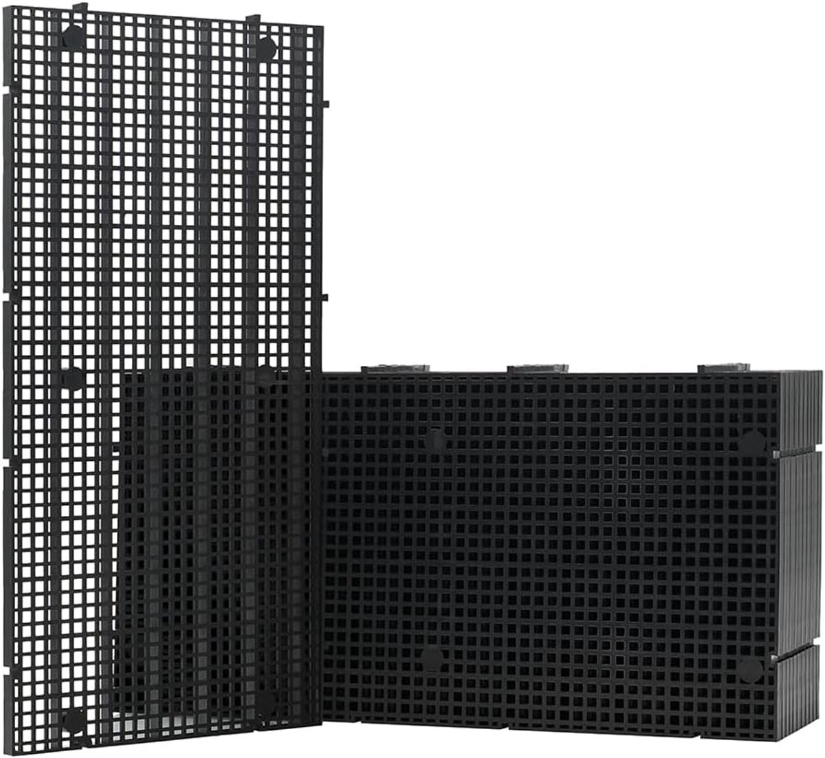 12 stuks 15 x 30 cm hoge dichtheid aquariumraster kunststof, aquariumverdeler, eierkrat voor doe-het-zelf filtratie en bodembescherming in aquascaping