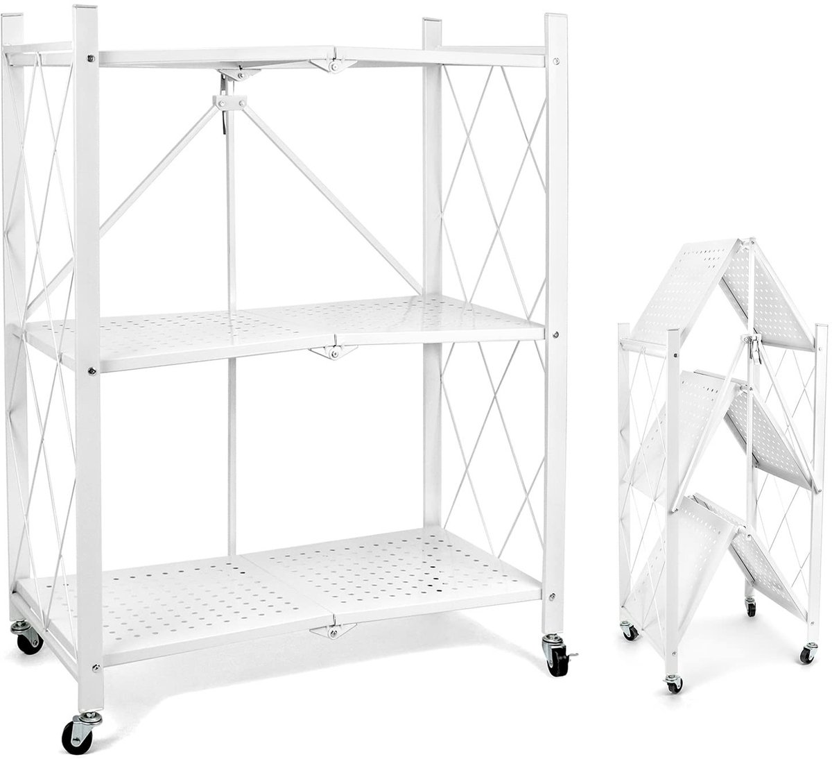 Omgoods - ® Metalen Planken - Vouwbare Opslagplanken 3-laags