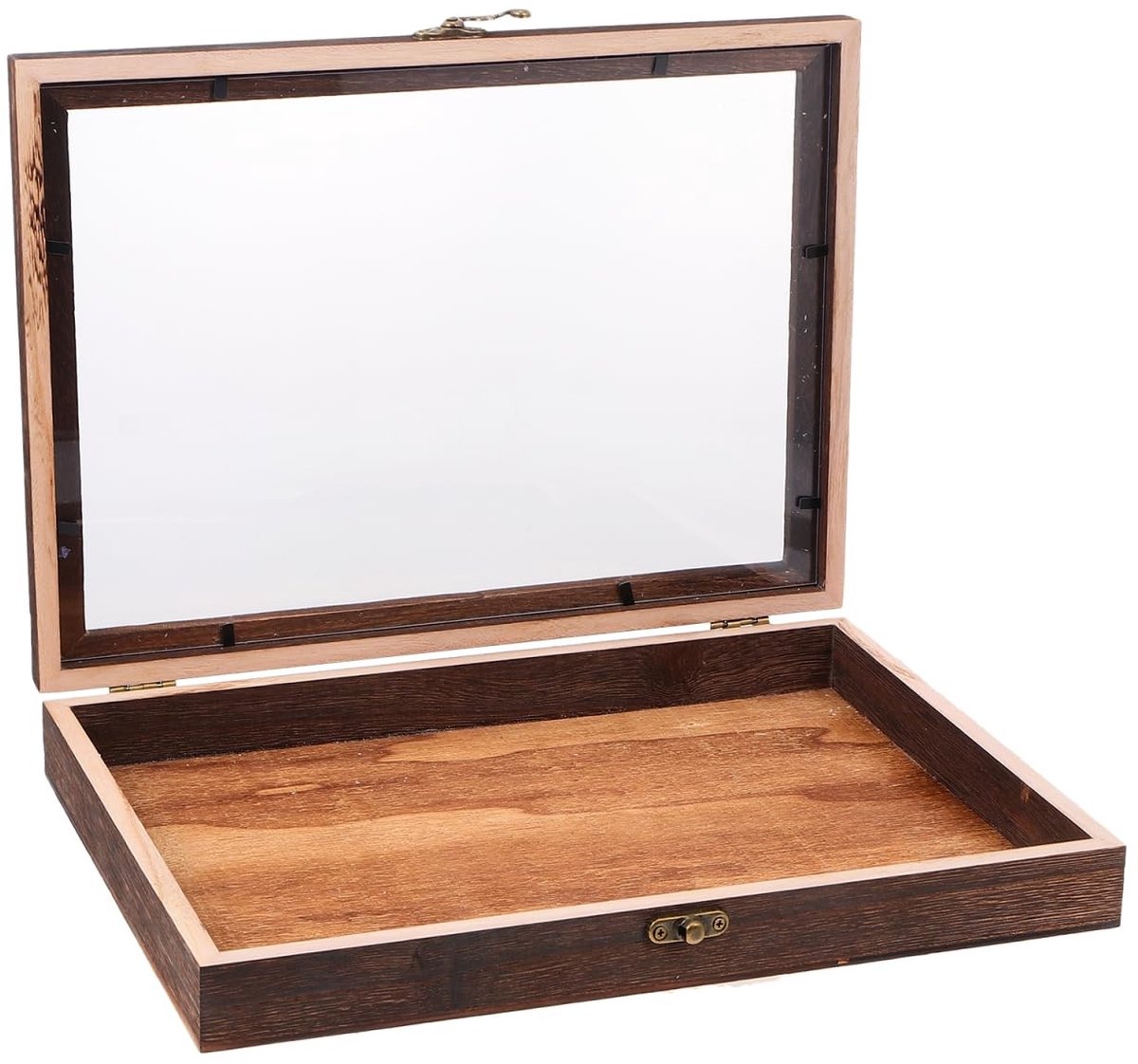 Omgoods - Display Case van Natuurlijk Hout voor Verzameling