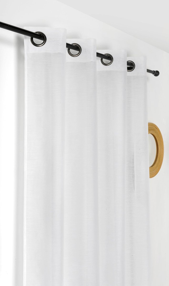 Omgoods - Vlamvertragend Gordijn - 145 x 240 cm - Wit