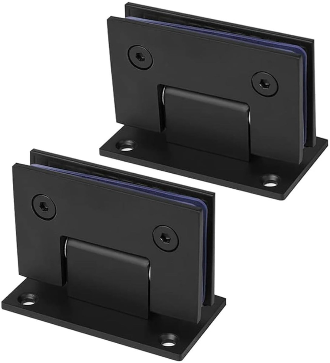 Omgoods - 90° Zware Badklemp - Stalen Glazen Deurscharnier (2 Stuks)