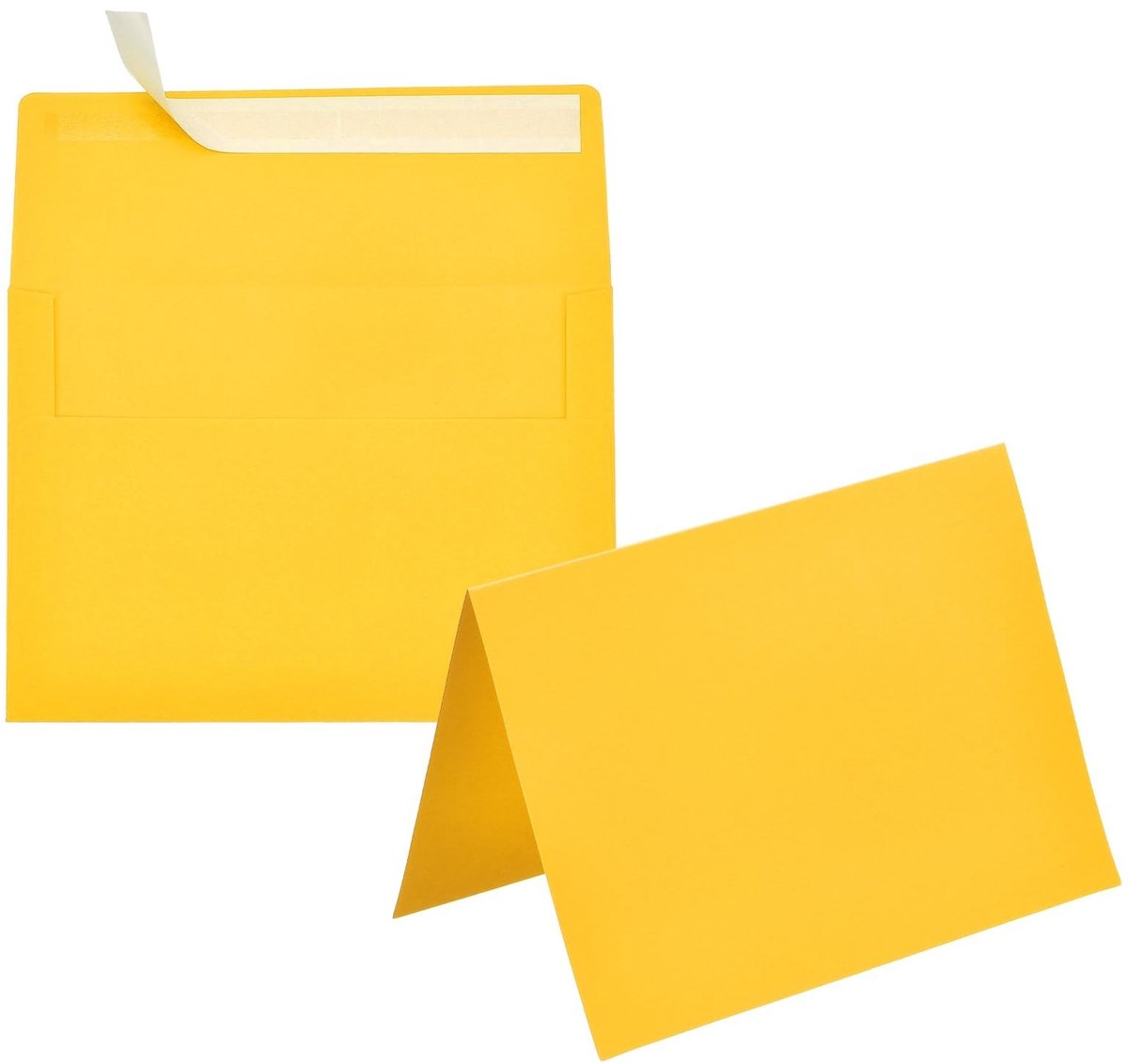 Omgoods - Gouden Enveloppen met Kaarten - Set van 50 Zelfzegel A6 Enveloppen