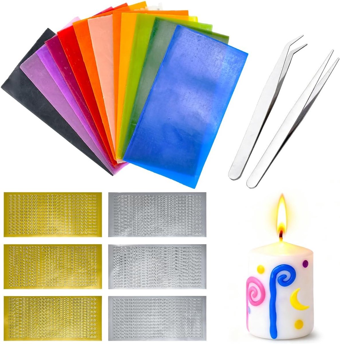 Kaarsen decoratieset