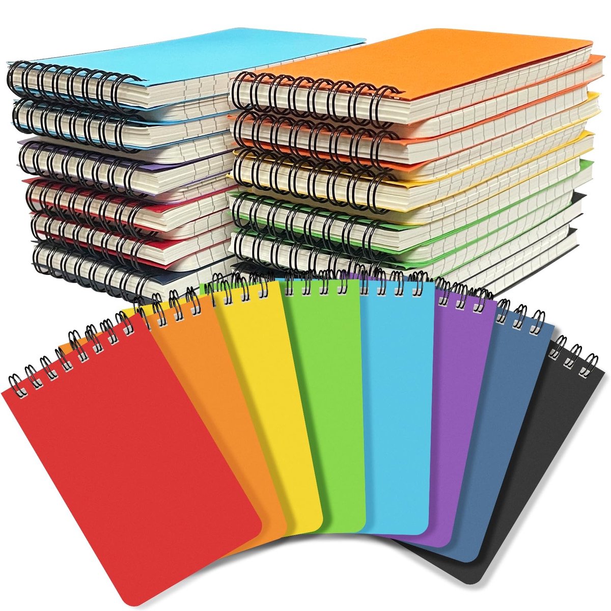 Omgoods - 24 Pack Pocket Notebooks - Mini Lined Notebooks