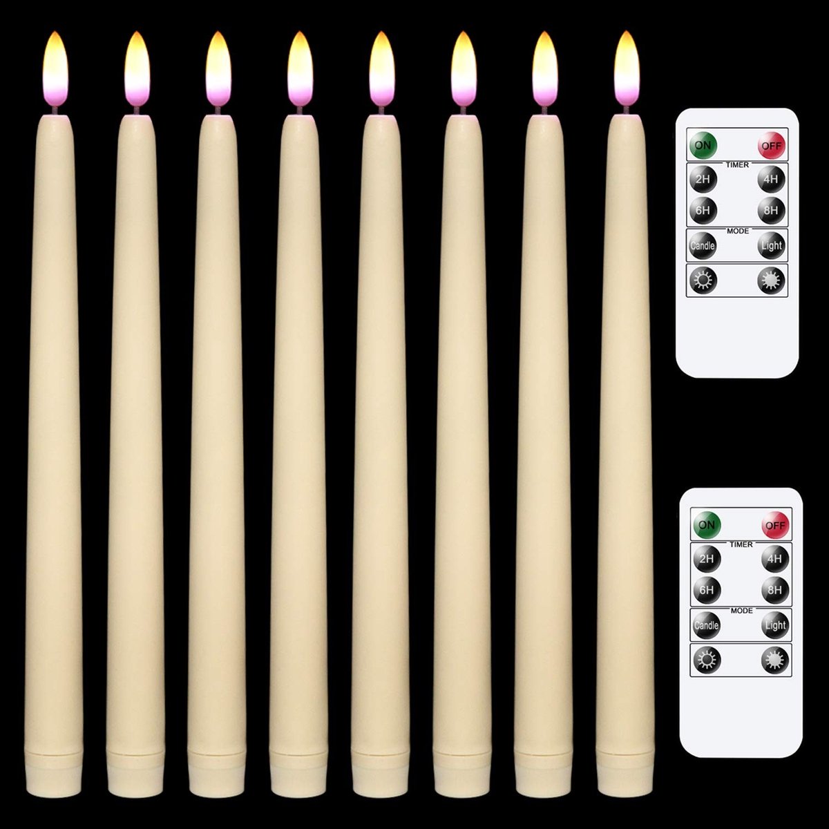 Omgoods - Timer LED Conische Kaarsen met Afstandsbediening - Flameless Decoratie