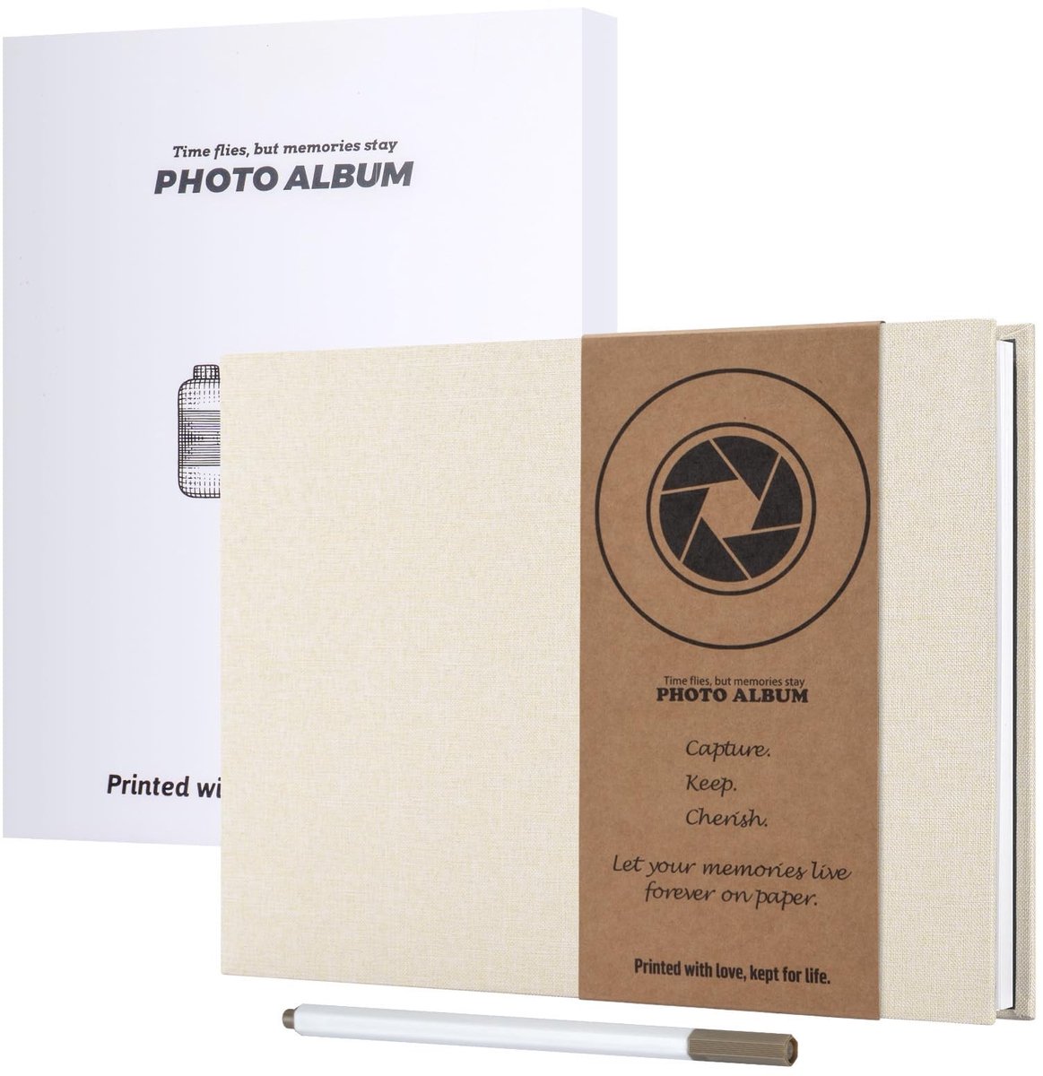 Omgoods - Self Filling Photo Album 30 x 22 cm - 40 Witte Pagina's voor Baby's en Familie