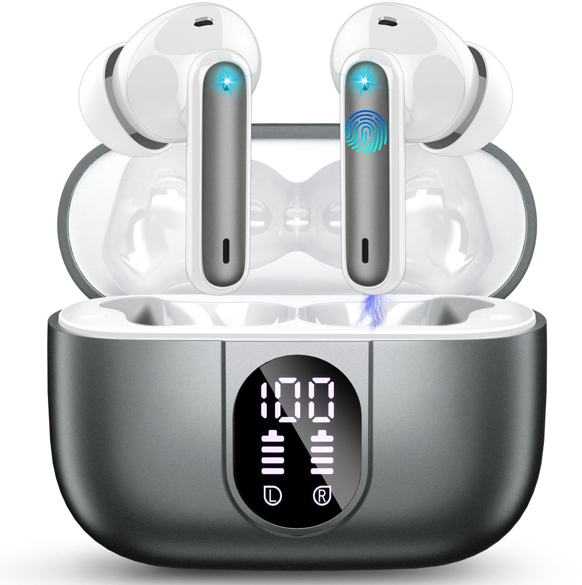Omgoods - Draadloze Bluetooth 5.3 Oordopjes met 40 Uur Speeltijd - IP7 Waterdicht
