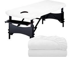 eqivei 2 stuks overtrek massagestoel, oliebestendig met gat, oliebestendige PU-bekleding, wasvezellaken, spanhoes