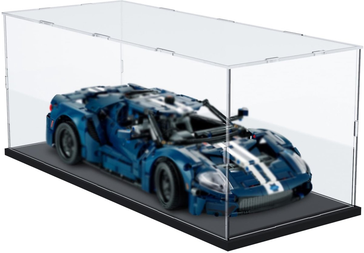 Omgoods - Acryl display case voor Lego Fast and Furious - 50 x 20 x 20 cm met stofbescherming