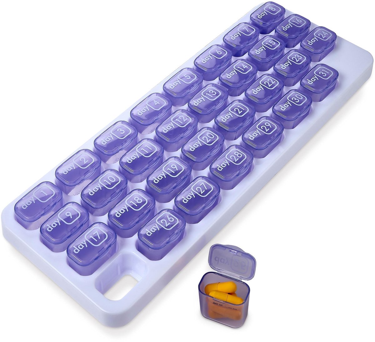 Omgoods - 31 Dagen Maandelijkse Pillenorganizer met Draagbare Medicijnpods