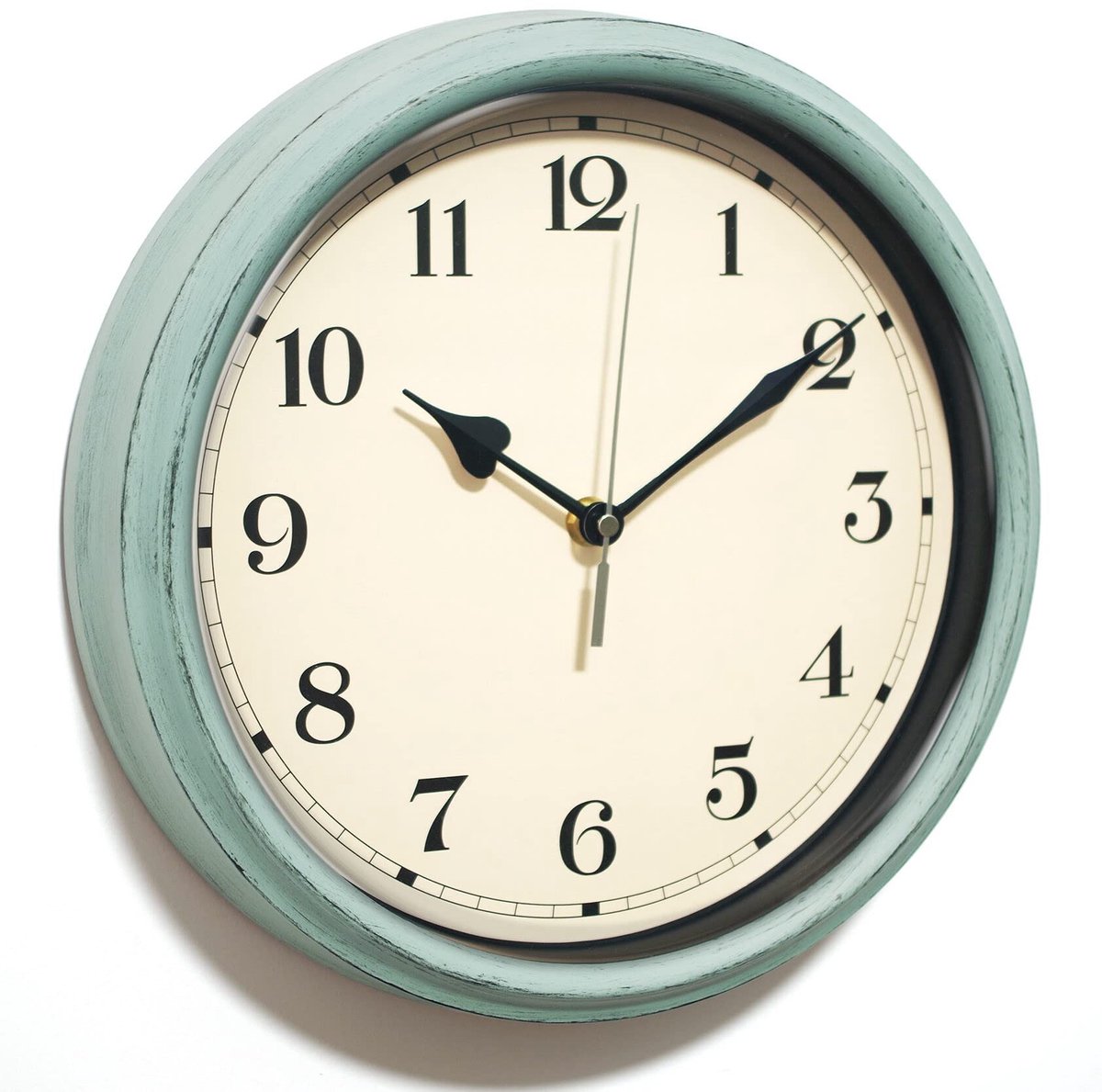 Omgoods - Decoratieve Vintage Wandklok 25 cm - Stille Klok voor Woonkamer en Keuken (Classic Blue)