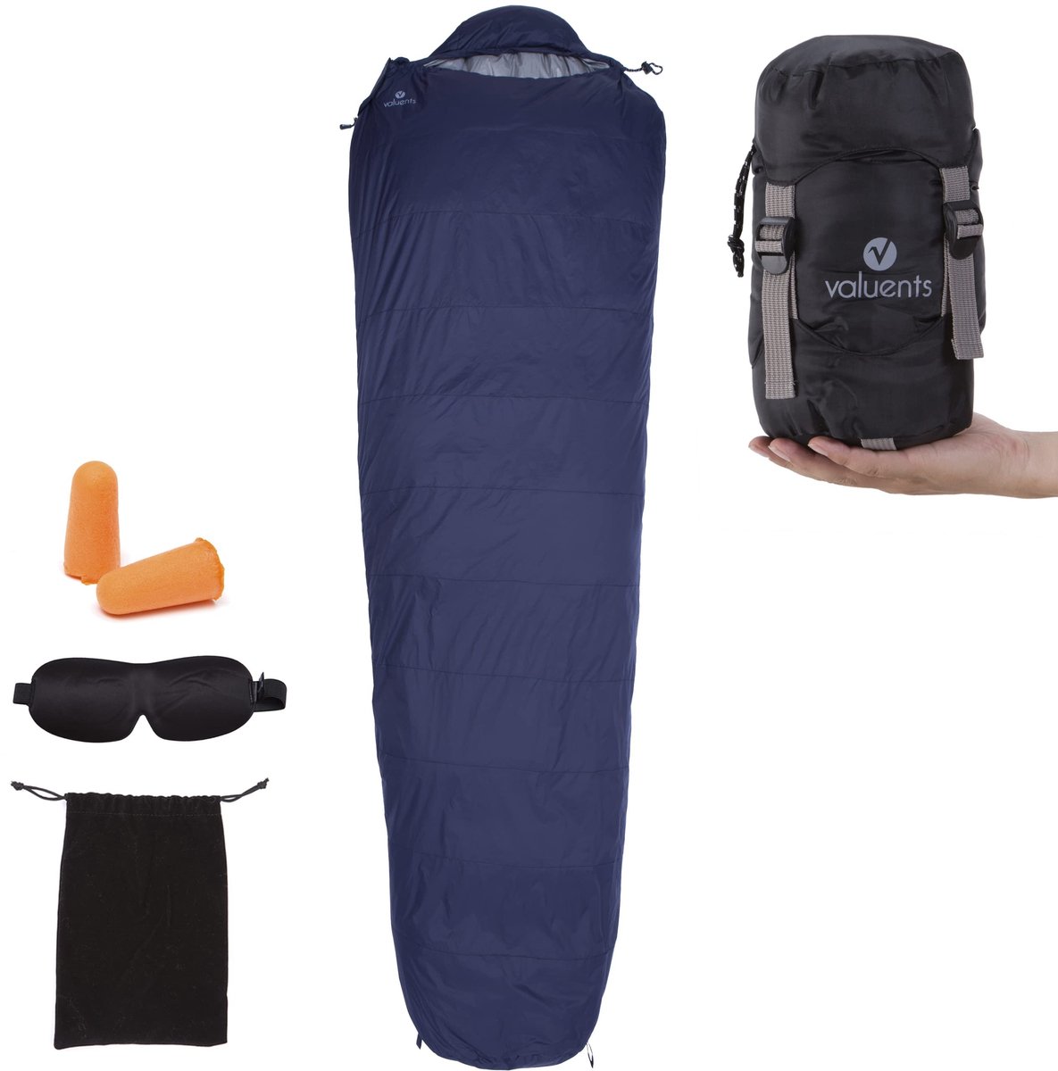 Omgoods - Lichte Mummy Slaapzak 215 cm - Warm met Donsvulling en Accessoires