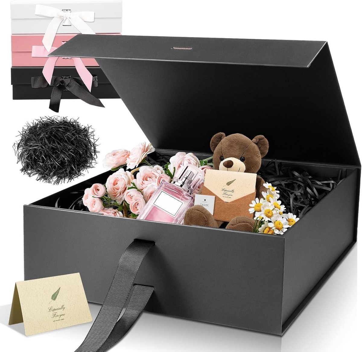 Omgoods - Luxe Zwarte Magnetische Cadeau Doos - 32,5 x 23 x 10,5 cm voor Feestjes