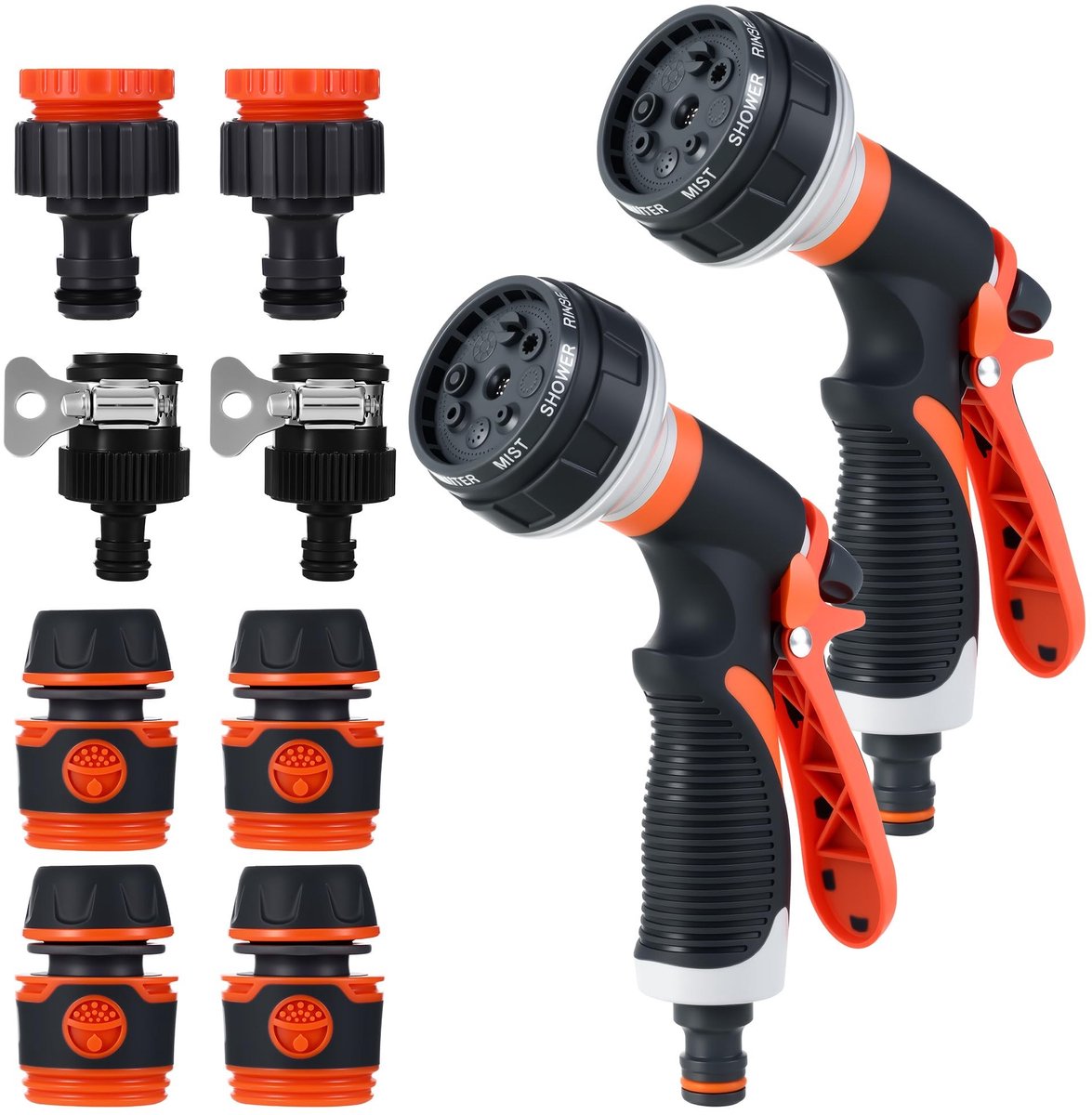 Omgoods - Set van 2 Tuinsproeiers met 8 Verstelbare Spuitstanden - Voor Tuin en Auto