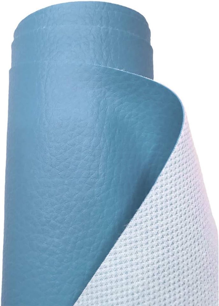 Stof, nepleer, vinyl, waterdicht, materiaal, voor kleding maken, bekleding, tafelkleed, tassen, korte broeken, rokjes, hemelblauw, 1 meter, 100 x 140 cm