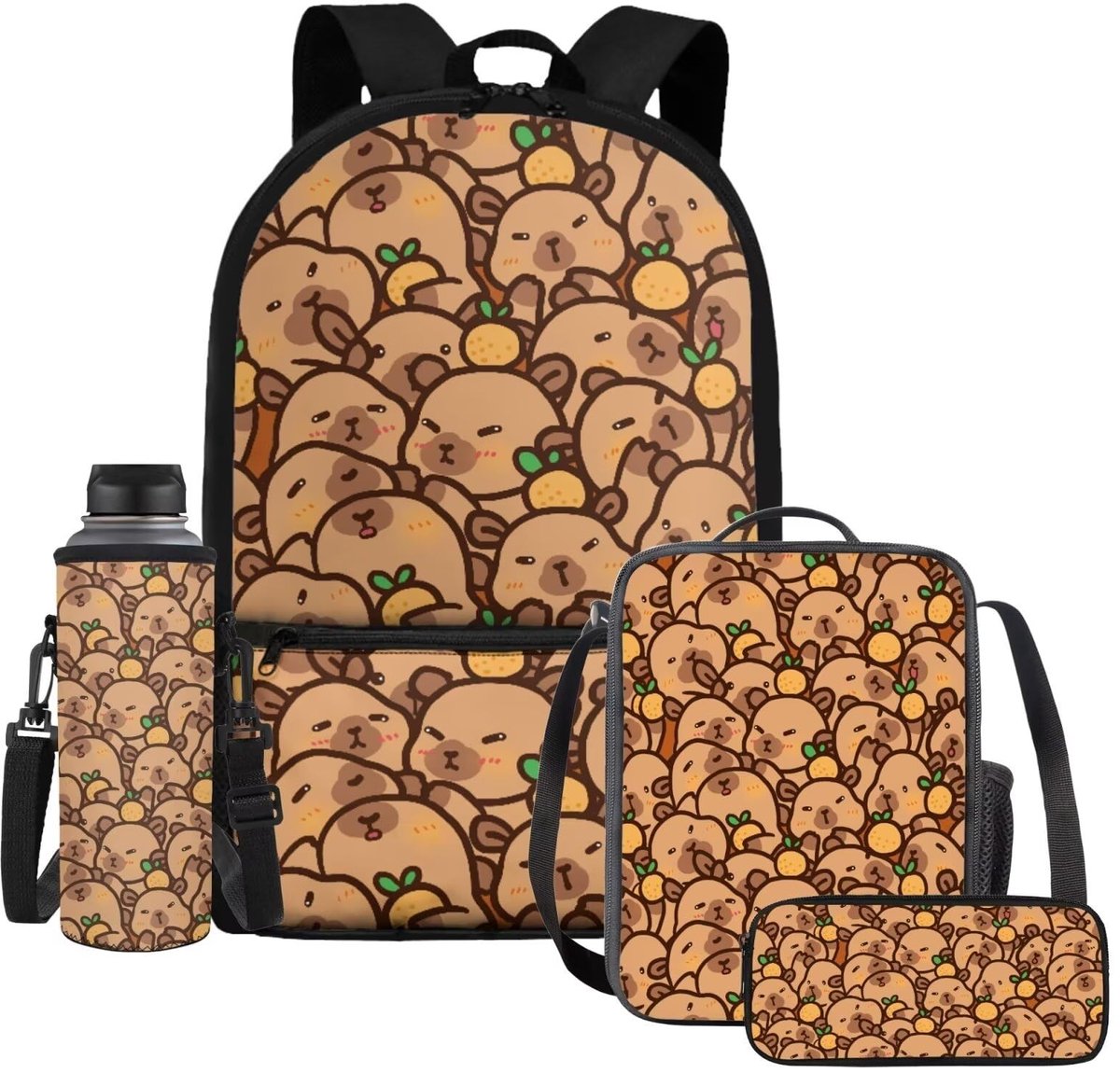 Omgoods - Rugzak en Lunchbox Set voor Kinderen met Potloodetui