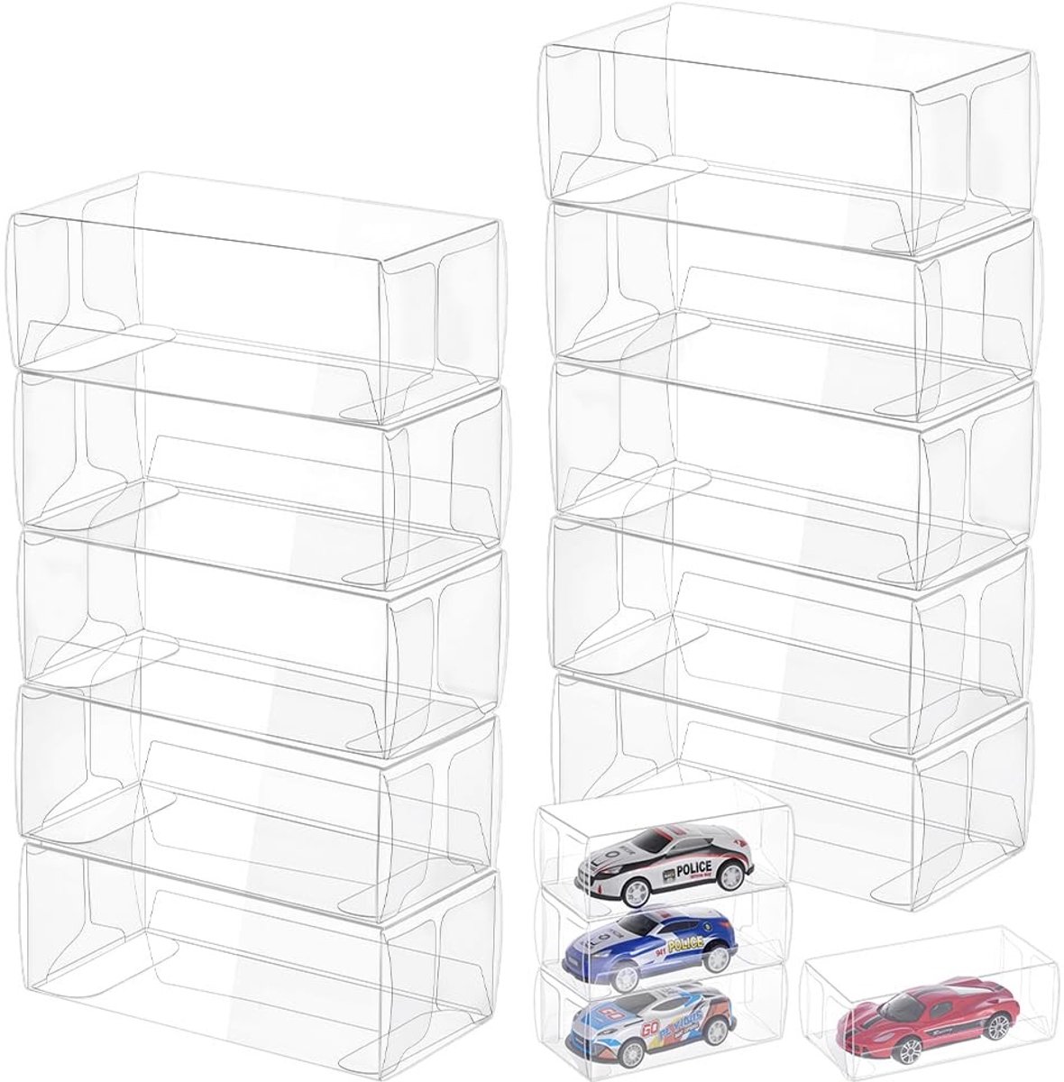 Omgoods - 200 Stuks Vitrine voor Modelauto's - Transparante Showdozen