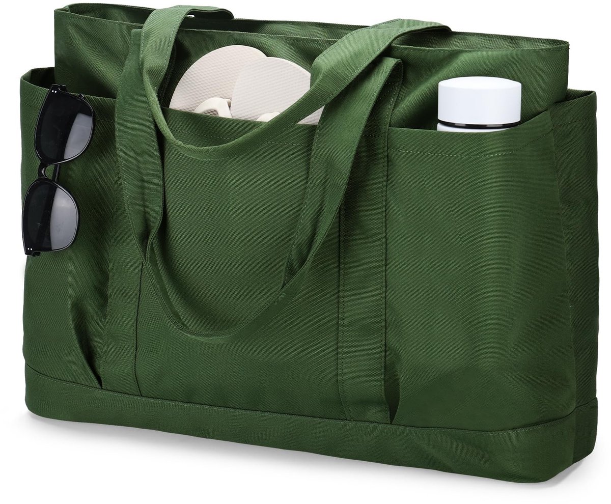 Omgoods - Lichtgewicht Vouwbare Strandtas met Rits voor Zomer en Zwemmen