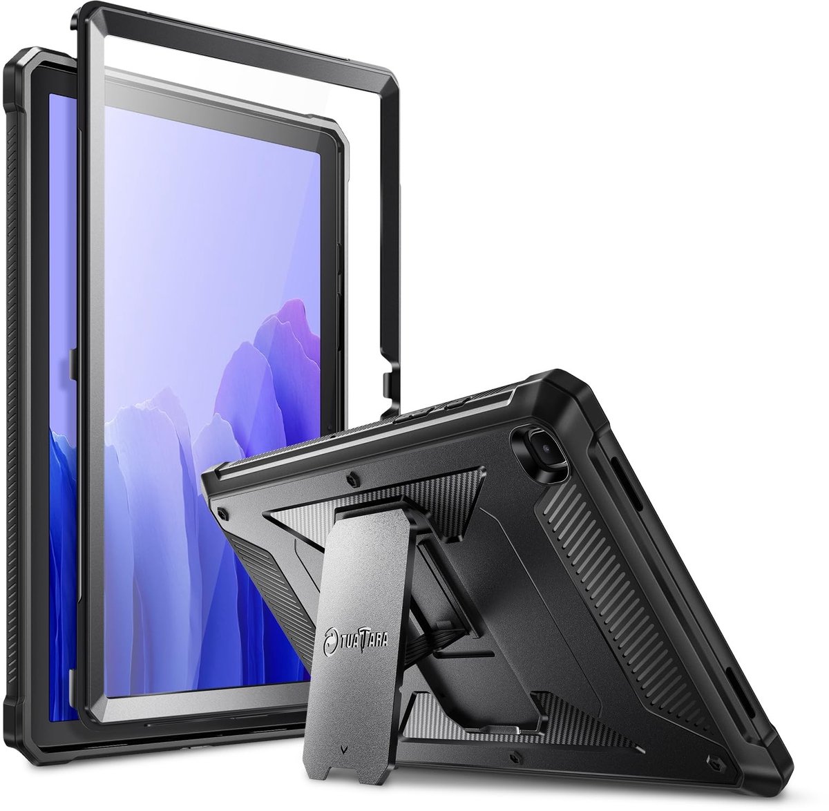 Omgoods - Shockproof Case voor Samsung Galaxy Tab A7 10.4 Inch 2020 met Kickstand en Screen Protector