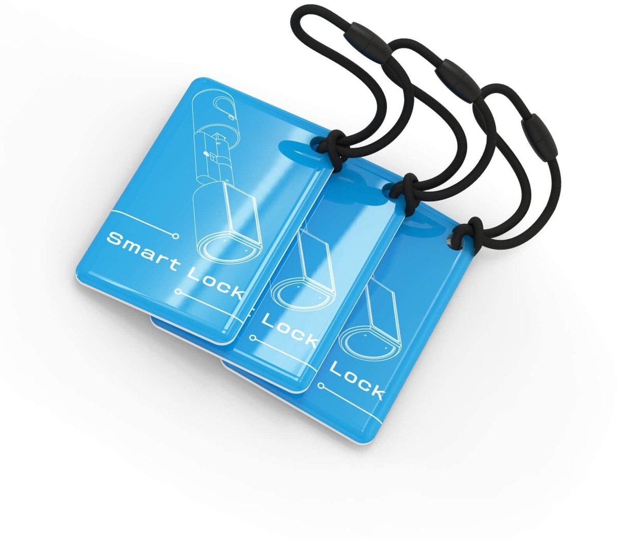 Omgoods - 3 Stuks 13.56MHz Transponder voor Elektronische Sloten - Blauw