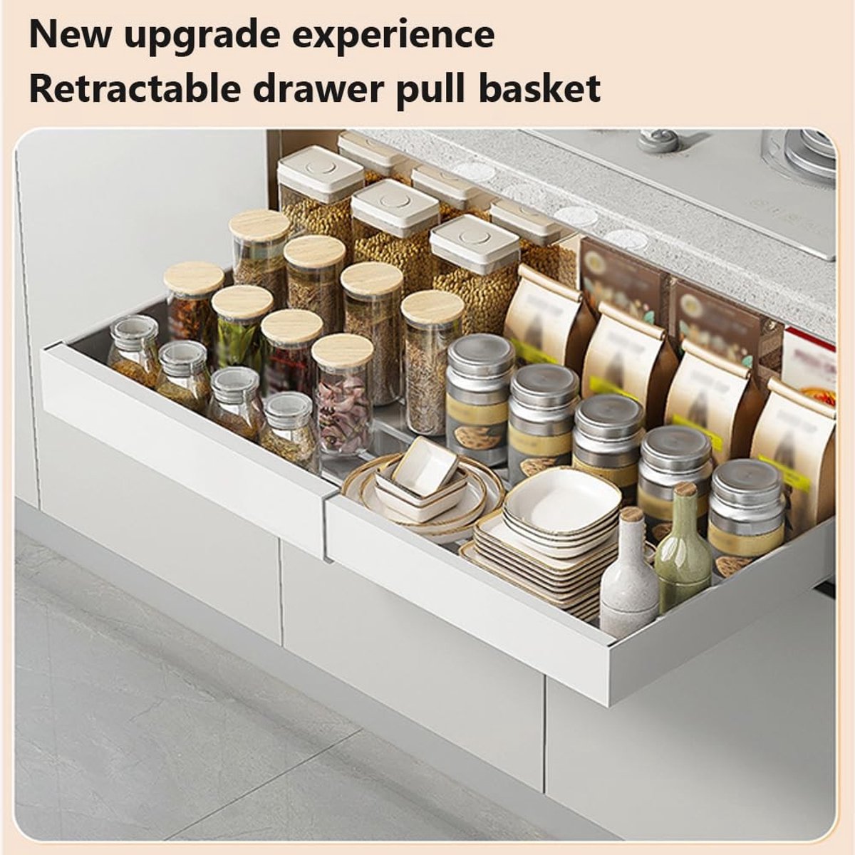 Omgoods - Telescopische Lade Organizer - Uitschuifbare Keuken Organizer 32-52 cm