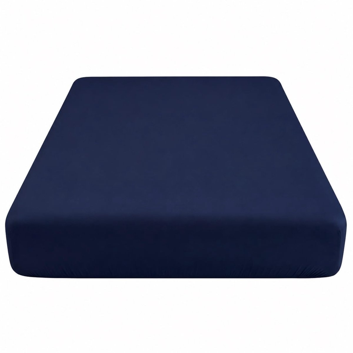 Omgoods - Fitted sheet met kussensloop - Donkerblauw - Geschikt voor diverse maten
