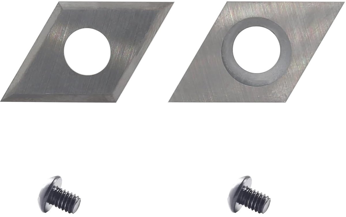2 stuks, 28 x 14 x 2 mm, 4 snijkanten omkeermessen hardmetalen inzetstukken (als vervanging) voor draaiplaten 60 graden V groeffrees