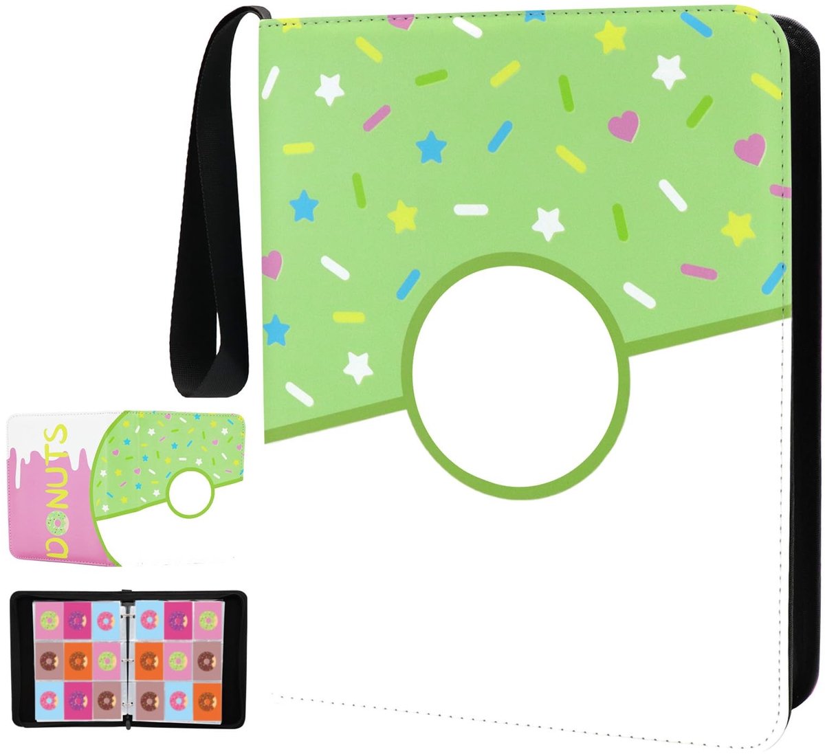 Omgoods - Donuts Card Binder Album voor 900 Trading Cards - Groen