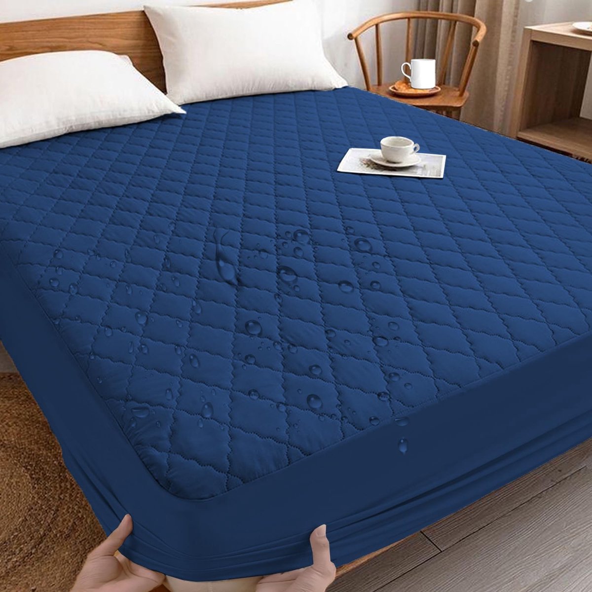 Omgoods - Waterdichte Matrasbeschermer 90x200cm - Ademend en Geschikt voor Matrassen tot 27cm Hoog