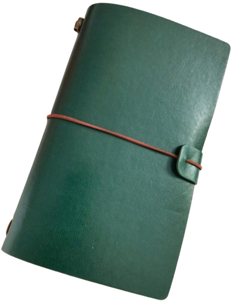 Omgoods - A6 PU Lederen Reisnotitieboek met Zakjes - Hervulbaar en Handig voor Organisatie
