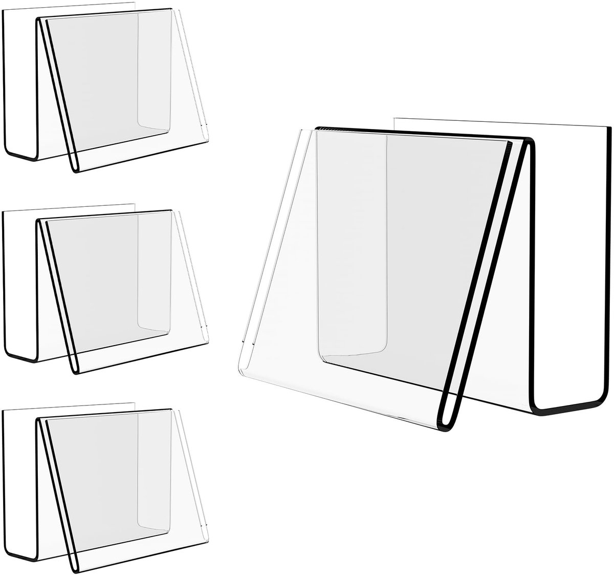 Omgoods - Acryl Postcard Display Stand - 4 x 6 inch Transparante Easel Houder