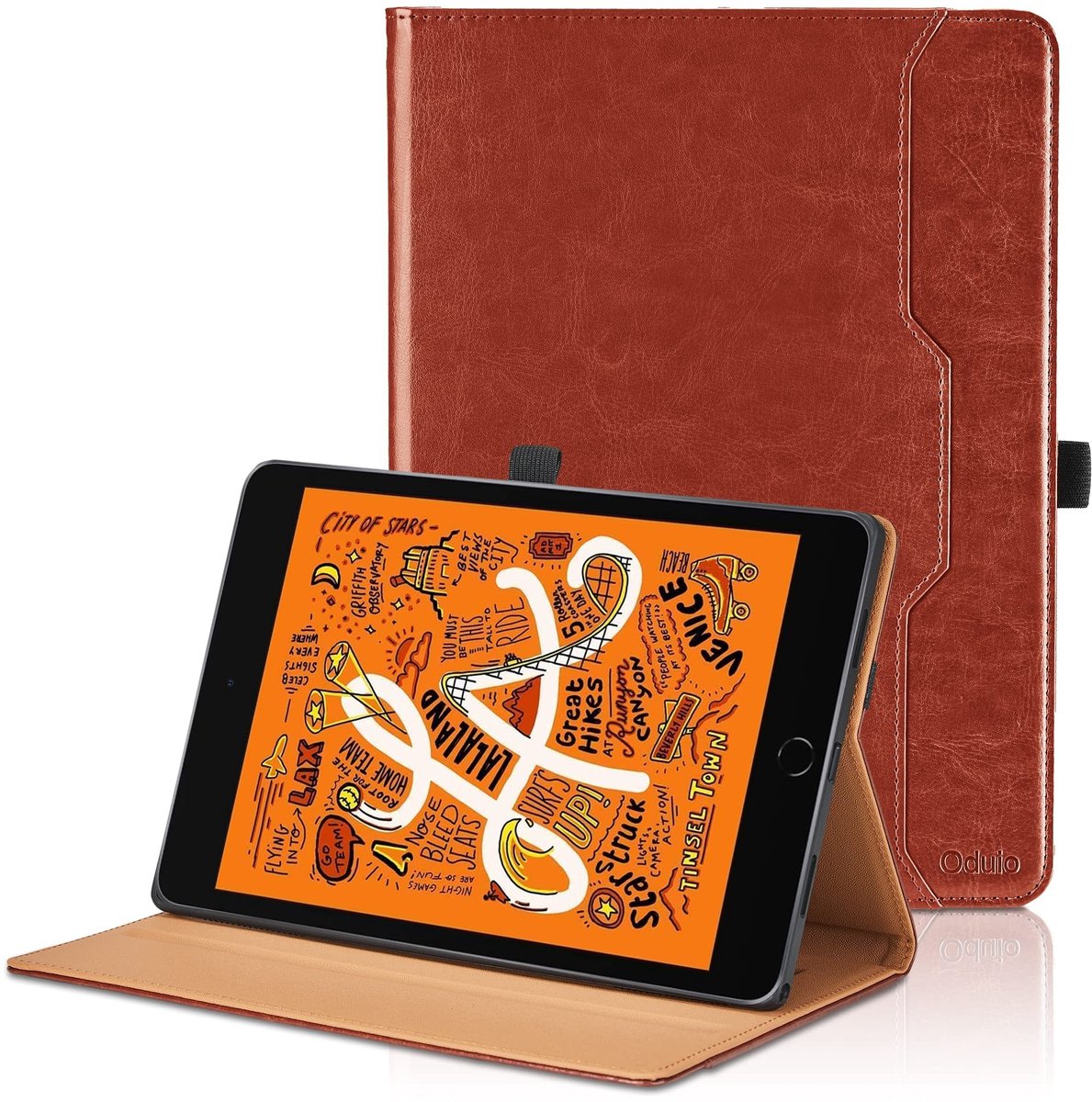 Omgoods - Beschermende PU Leren Case voor iPad Mini 7.9 Inch - Met Penhouder en Auto Sleep/Wake Functie