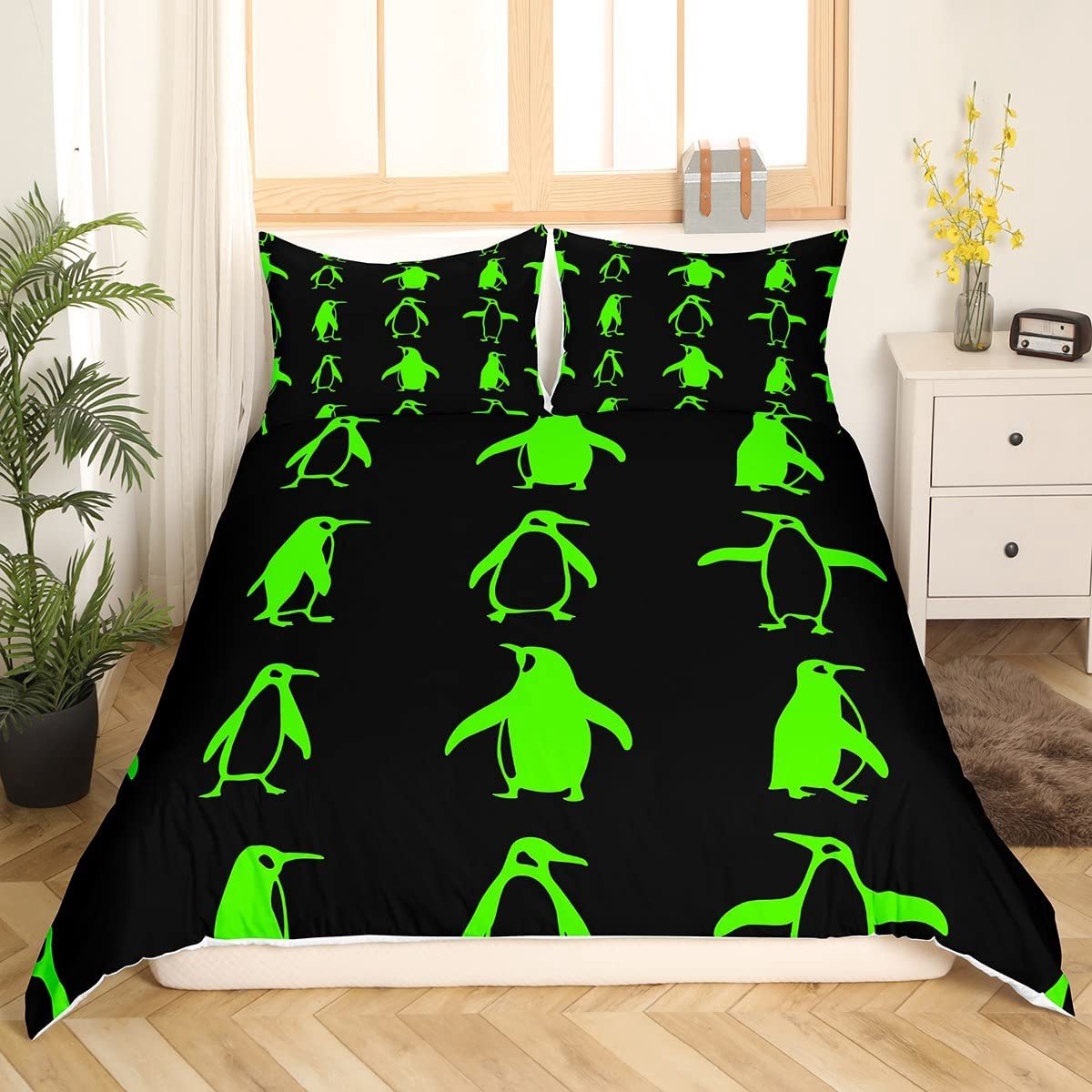 Omgoods - Penguin Duvet Cover Set - Schattige Kinderen Beddegoedset