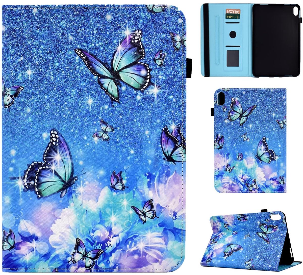 Omgoods - Beschermcase voor iPad 11 Inch 2025 / iPad 10 2022 - Flip Book met Standfunctie - Vlinderdesign