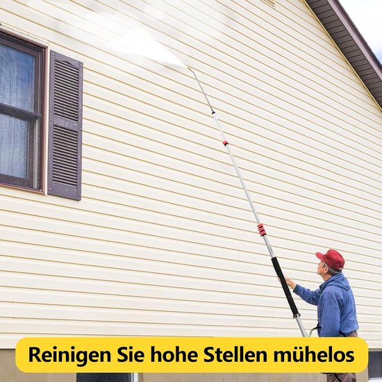 hogedrukreiniger-verlengbuis met borstelkop, 2 hogedrukreiniger-verlengbuizen, dakgootreinigingsopzetstuk, 7 sproeimondstukken, steunriem en 2 slangadapters — afbeelding 5