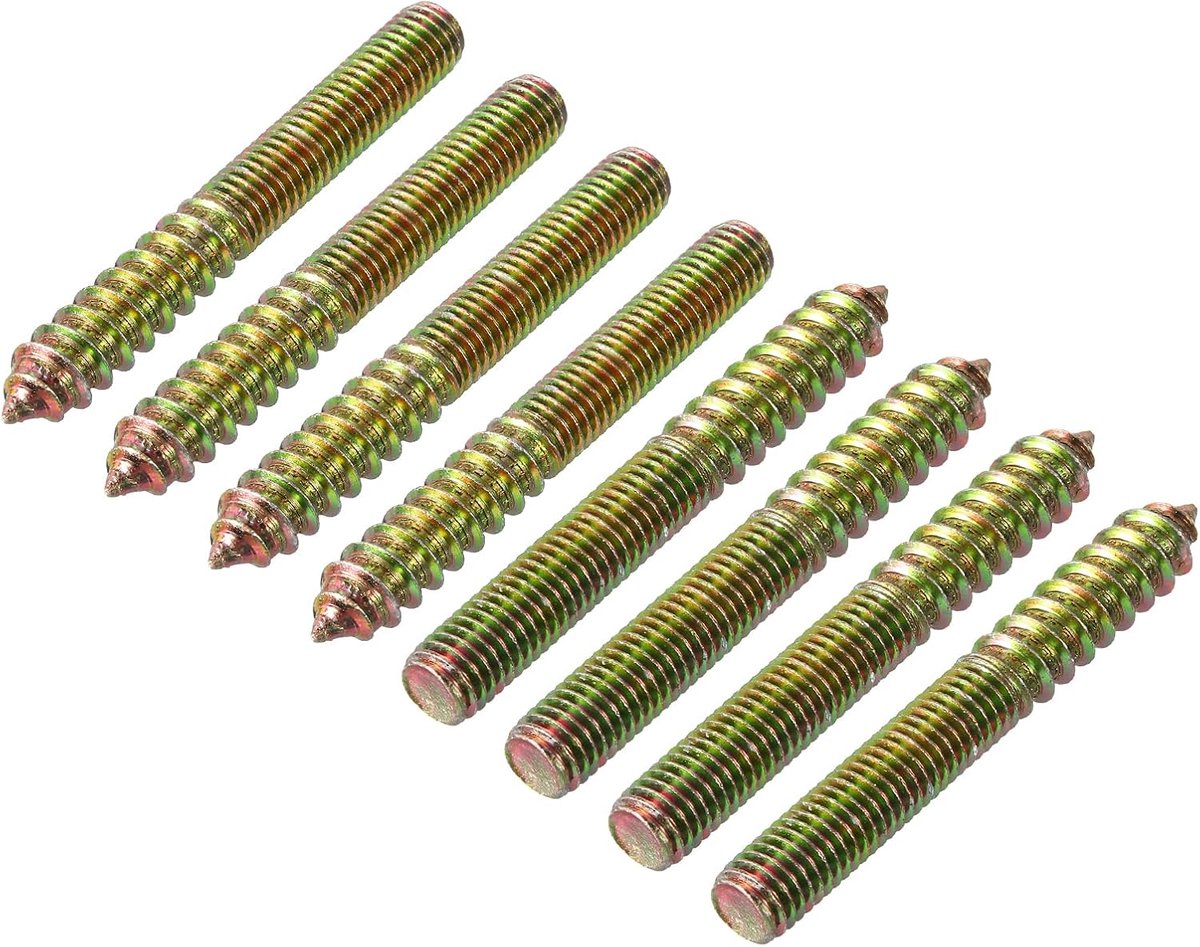 M10 hangerbouten lengte 80 mm dubbele kop bouten zelftappende schroef 10 mm houtverbinding meubelpoten 20 stuks