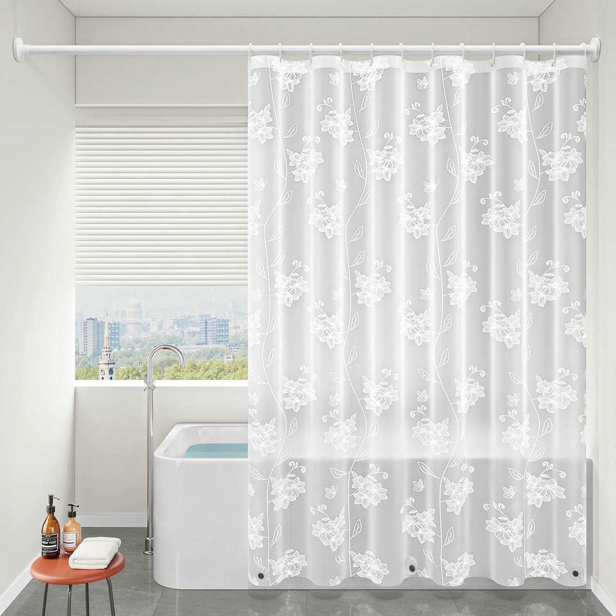 Omgoods - Transparant Douchegordijn 120 x 180 cm met Anti-schimmel Eigenschappen