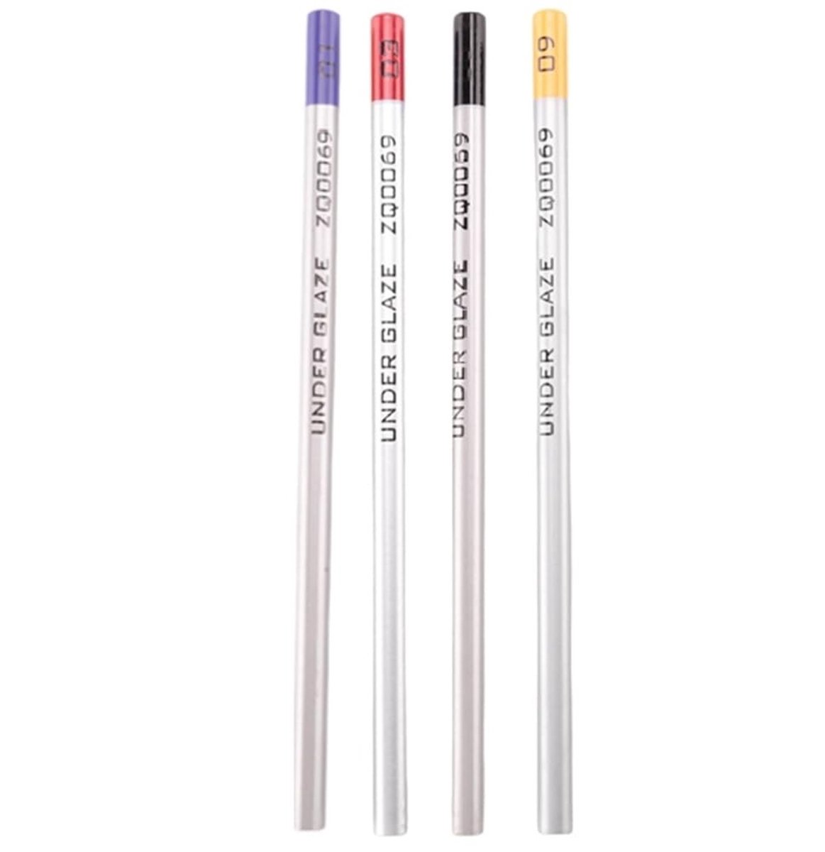 Omgoods - Set van 4 Onder-glazuur Pens - Precisie Pens voor Keramiek