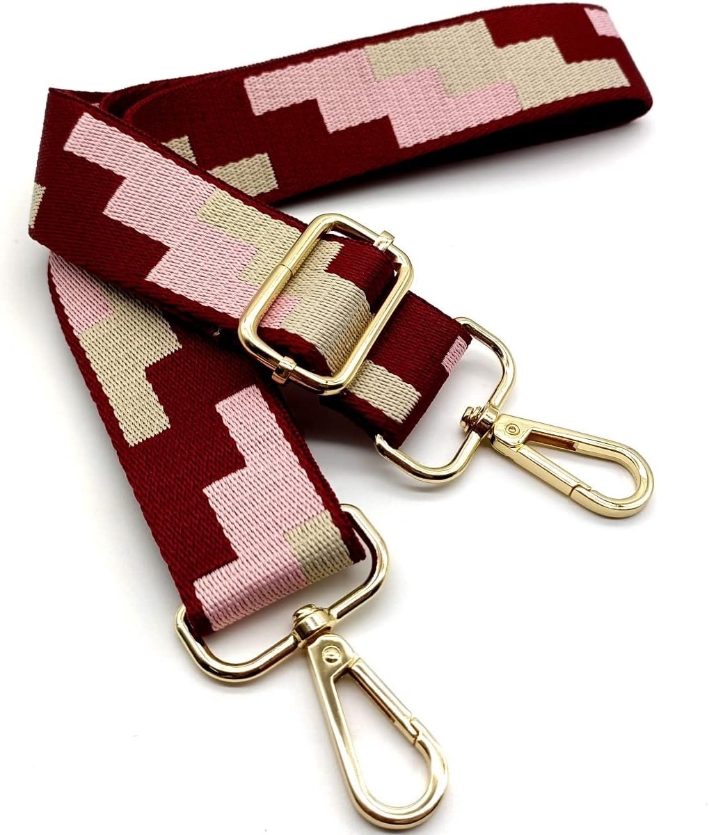 schouderriem voor tassen, rood, tasriemen om te wisselen, tasriem, breed met karabijnhaak, goud, 80-130 cm, draagtas, voor dames, schoudertas, moderne handtas, 3,8 cm, 50