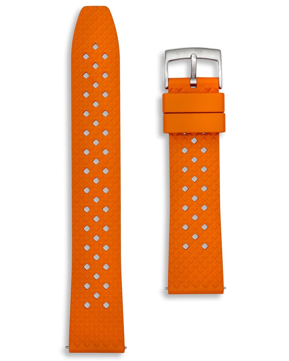 Omgoods - Buckle & Stitch Rubber Duikband voor Horloge - Waterdicht met Snelsluitingen - 20mm/22mm