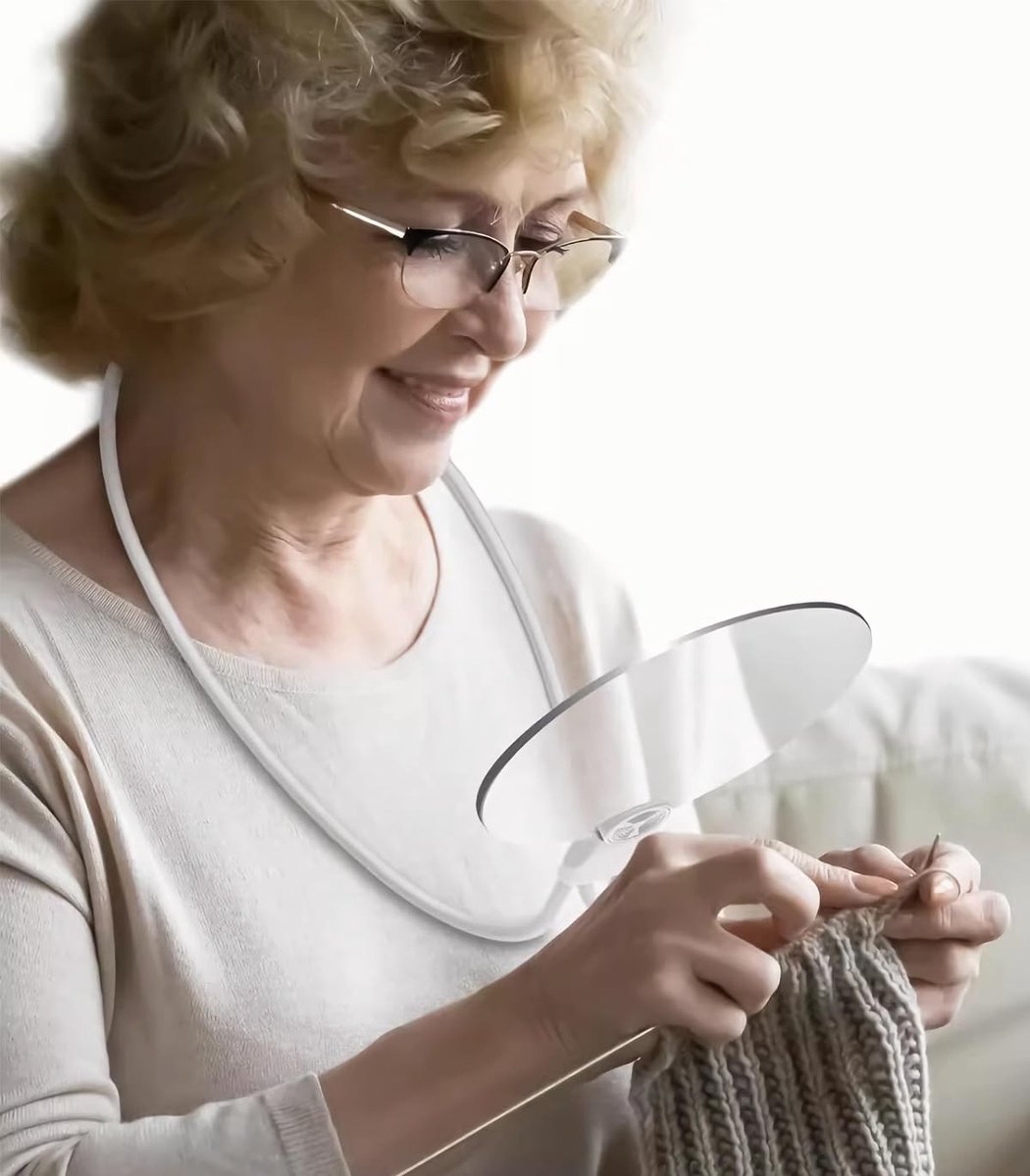Omgoods - Handsfree Leesloep, Hangende Nekmagnifier voor Boeken en Hobby's, 3x Vergroting voor Visueel Gehandicapten