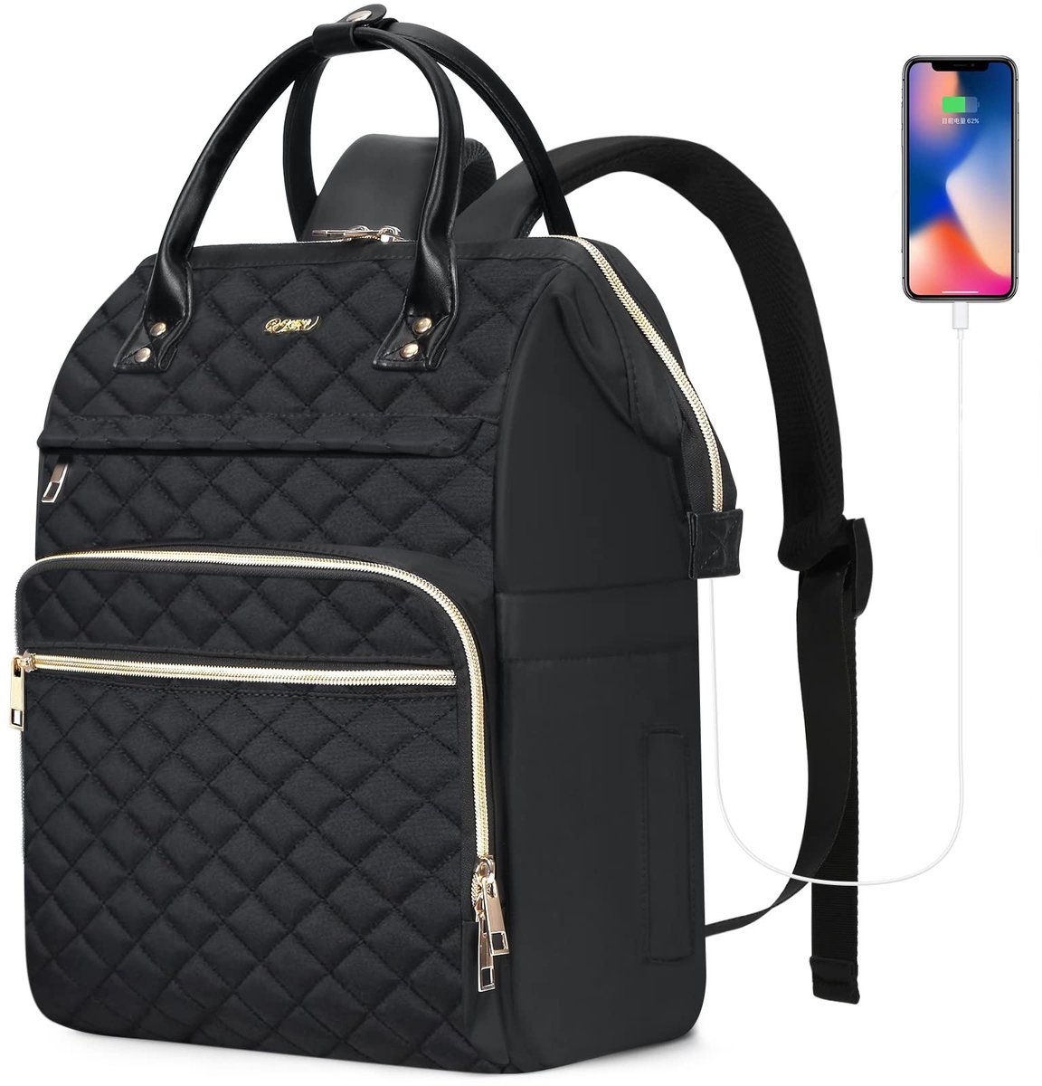 Omgoods - Waterproof Laptop Backpack voor Vrouwen - 17.3 Inch School en Reisrugzak