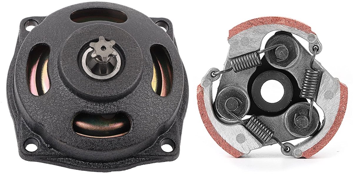 Omgoods - Koppelingen en Onderdelen - 6 Tanden Koppeling Drum Pad Gear Box Kit - Geschikt voor Mini Moto Quad - Duurzaam en Eenvoudig te Installere...