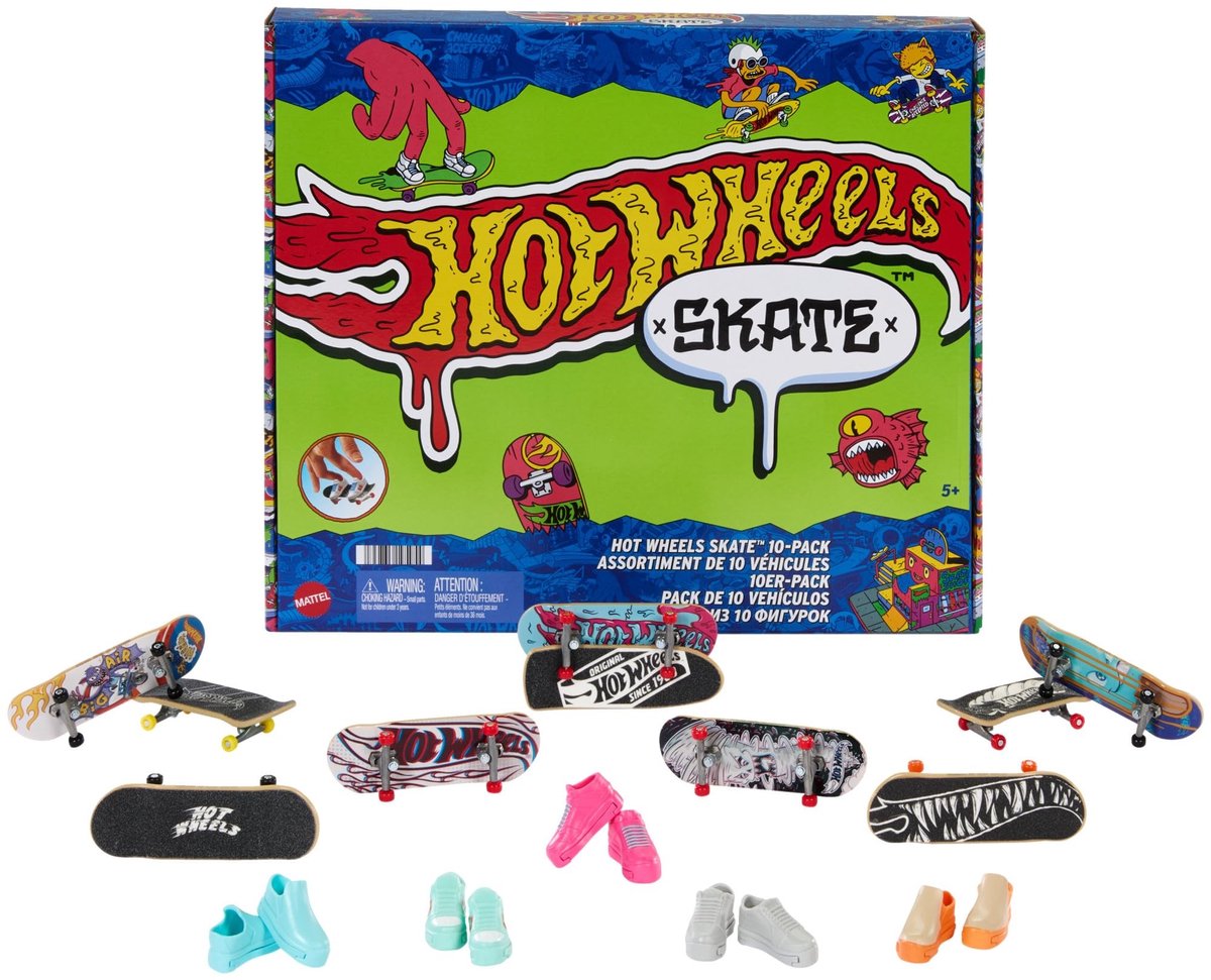 Omgoods - Set van 10 Fingerboards met Verwijderbare Skateschoenen