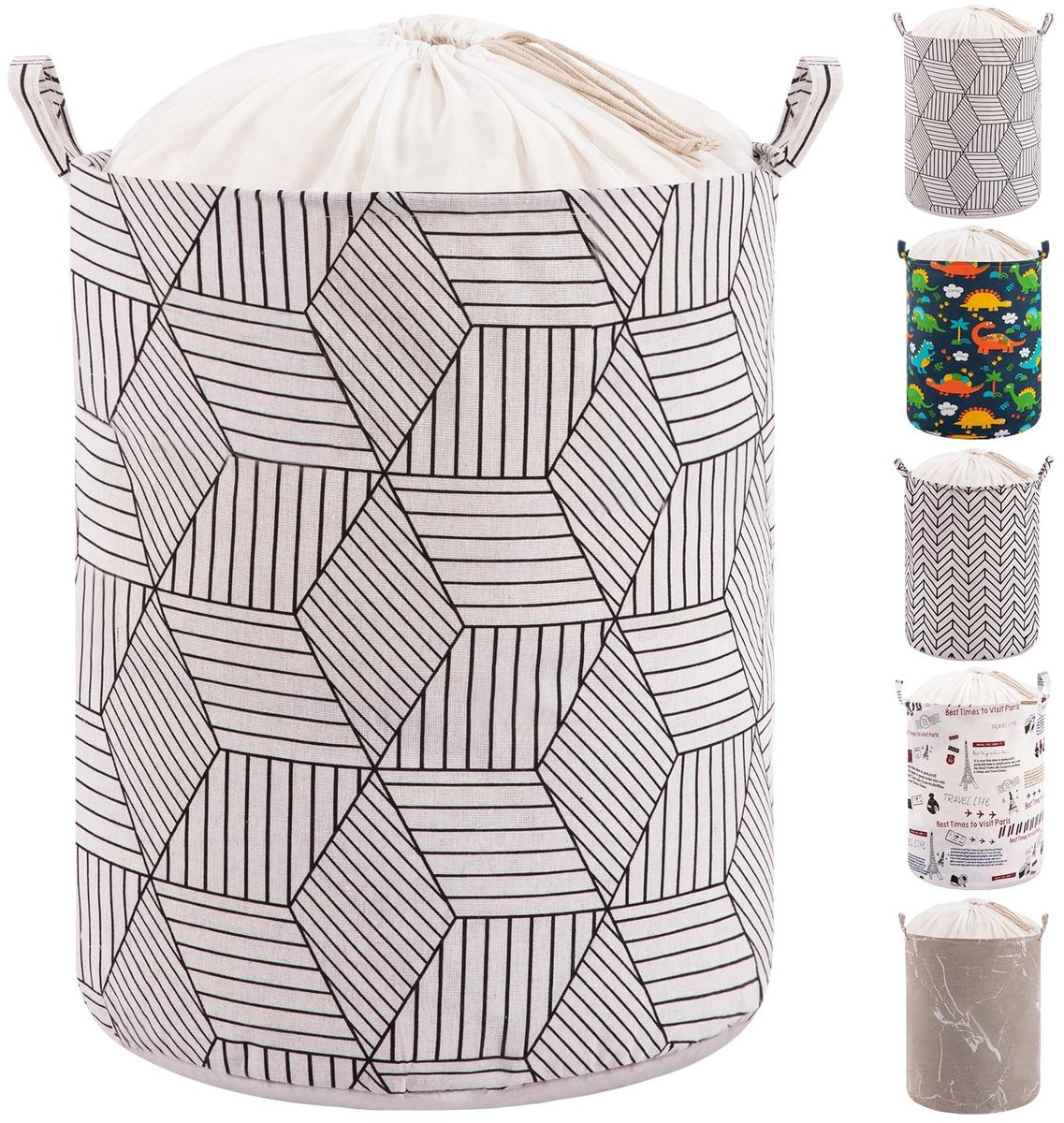 Omgoods - Grote Wasmand met Deksel - Opvouwbaar en Praktisch