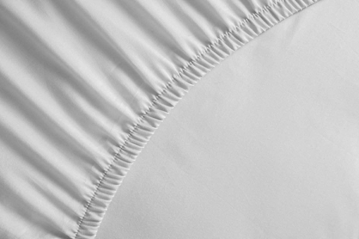 Omgoods - Fitted Sheet 160 x 200 cm - 100% Katoen - Wit - Diepte 35 cm
