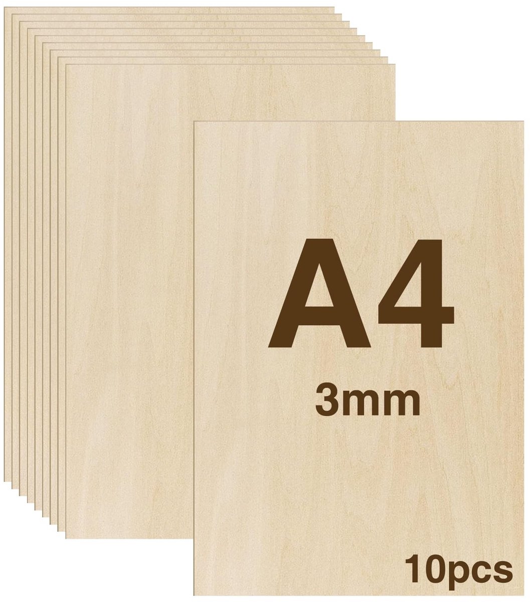 Omgoods - 10x A4 Plywood Platen - Ideaal voor DIY en Houtbewerking