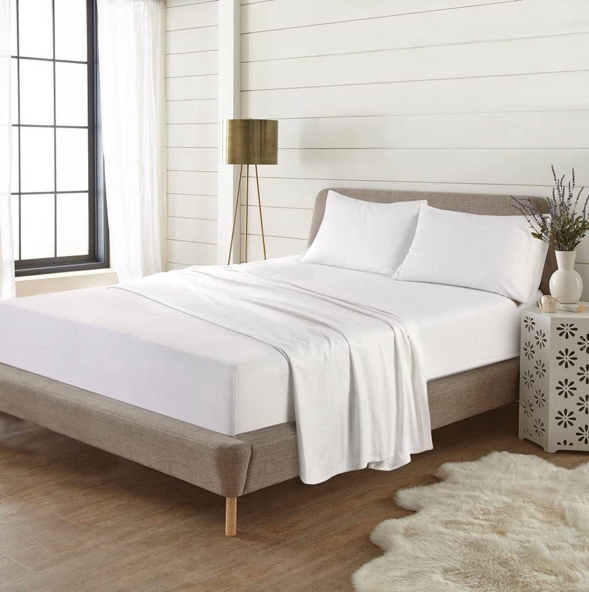 Omgoods - Flanellen Bedset 3-delig - 100% Geborsteld Katoen voor een Enkele Bed