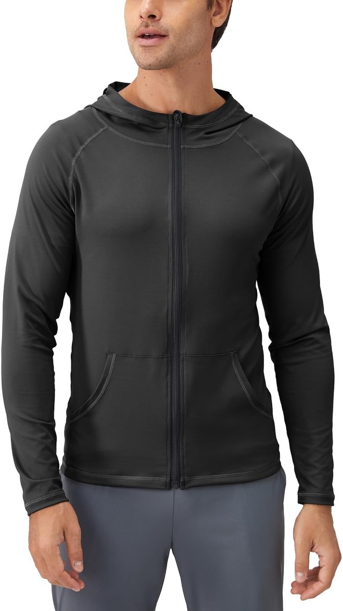 Omgoods - Heren Zip Hoodie Sportjacket met Zakken - Ideaal voor Casual en Fitness