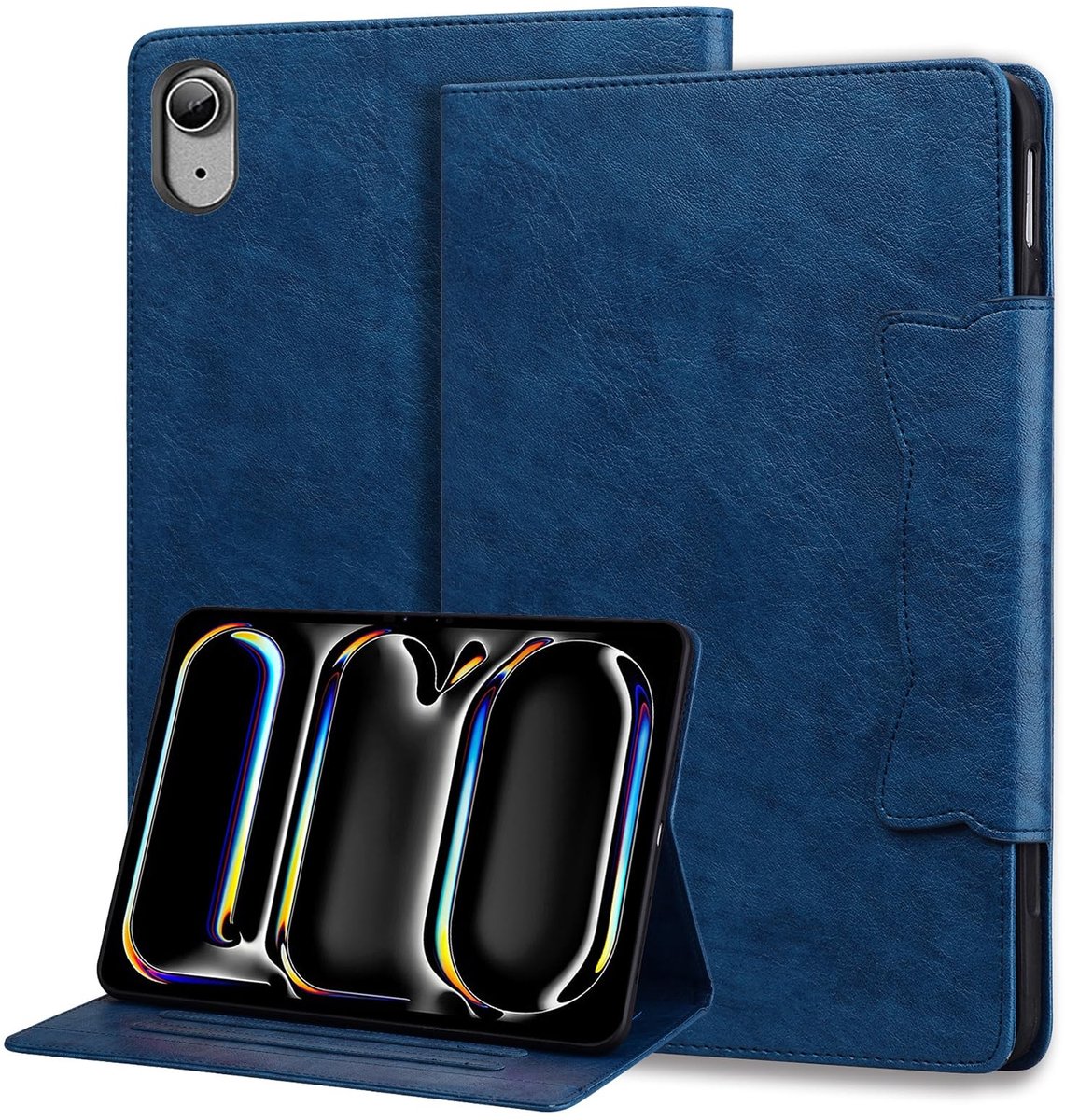 Omgoods - Hoes voor iPad 10e generatie 10,9 inch - PU Lederen Flip Cover met Kaartenvak